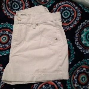 Mossimo Distressed White Shorts